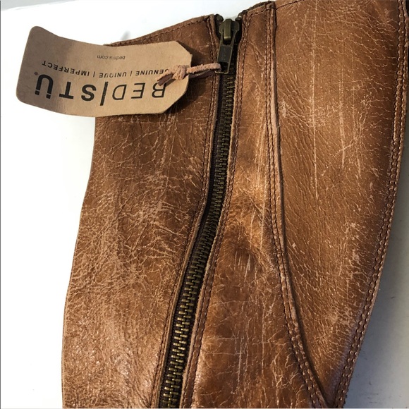 NWT BedStu Leather Gayle Tall Boot Brown 6.5 - Picture 4 of 13